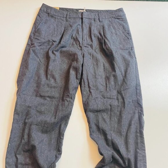 NWT Faherty Rory Pant Trouser Tweed Grey Charcoal Tailored Straight Wide Leg XXL - Picture 4 of 14